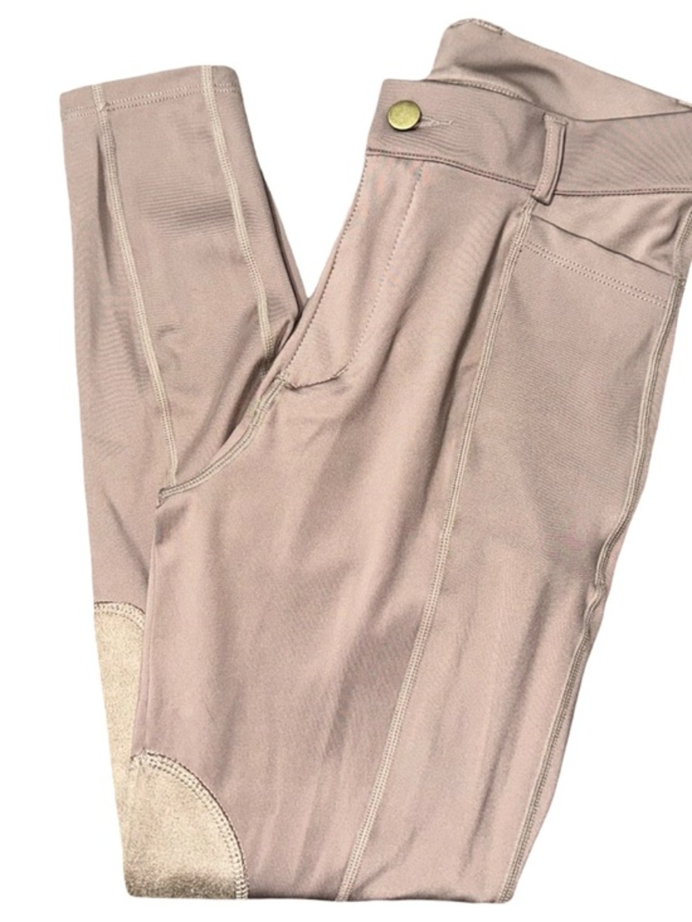 Beroy Girls' Size 12 L Tan Riding Lightweight Stretch Casual Bottoms Breeches